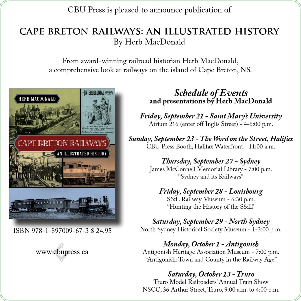 Cape Breton Railways - Schedule of Events